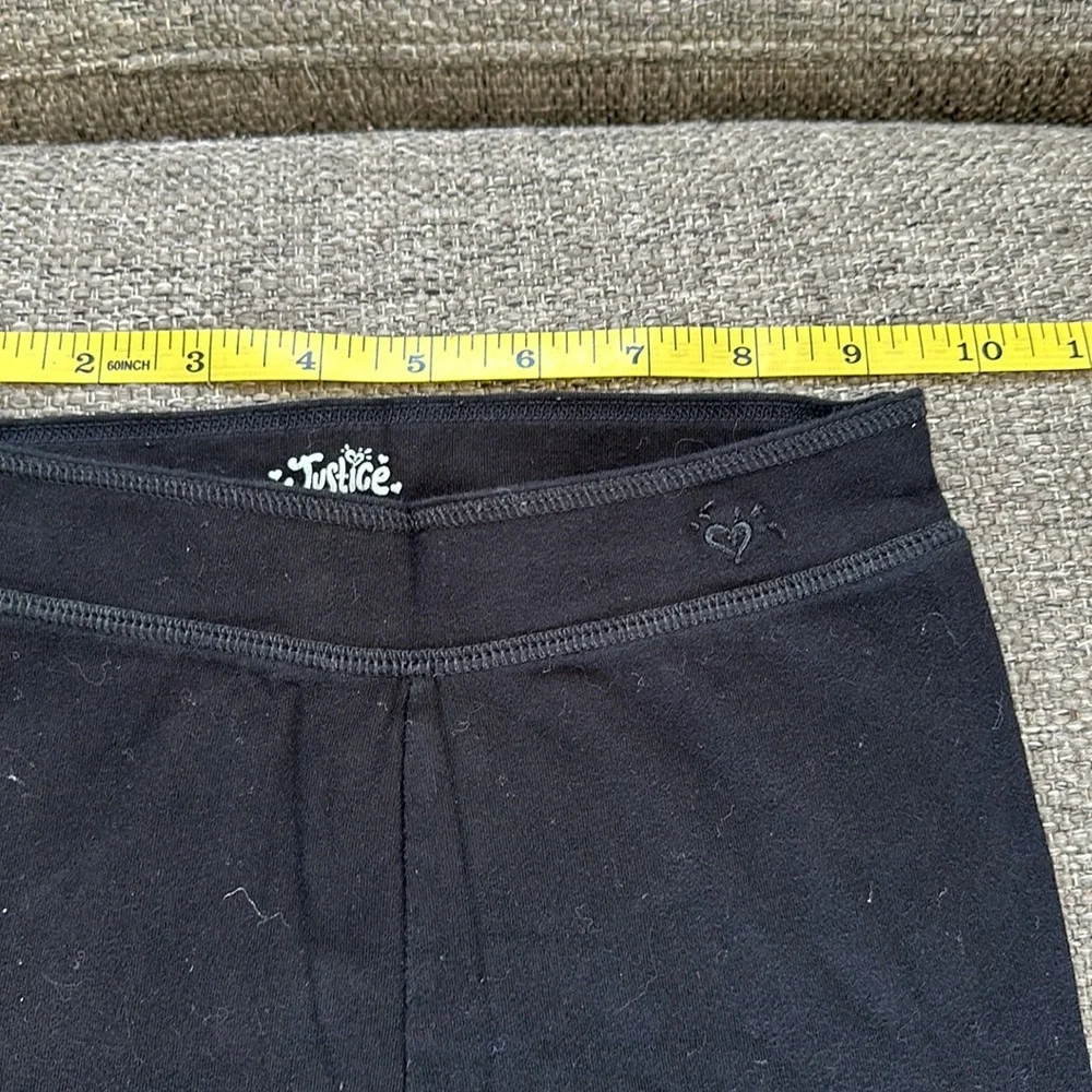 Justice Girls Cropped Black leggings Size 8